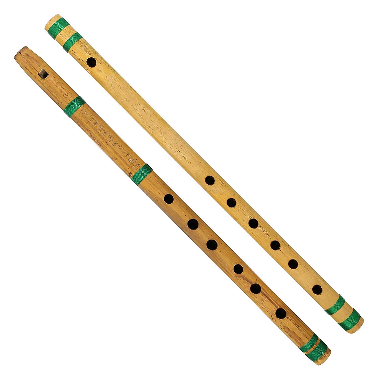Sponsored Ad - Blue Panther Indian Bamboo Flute Bansuri, Set of 2, Fipple & Transverse, For Kids…