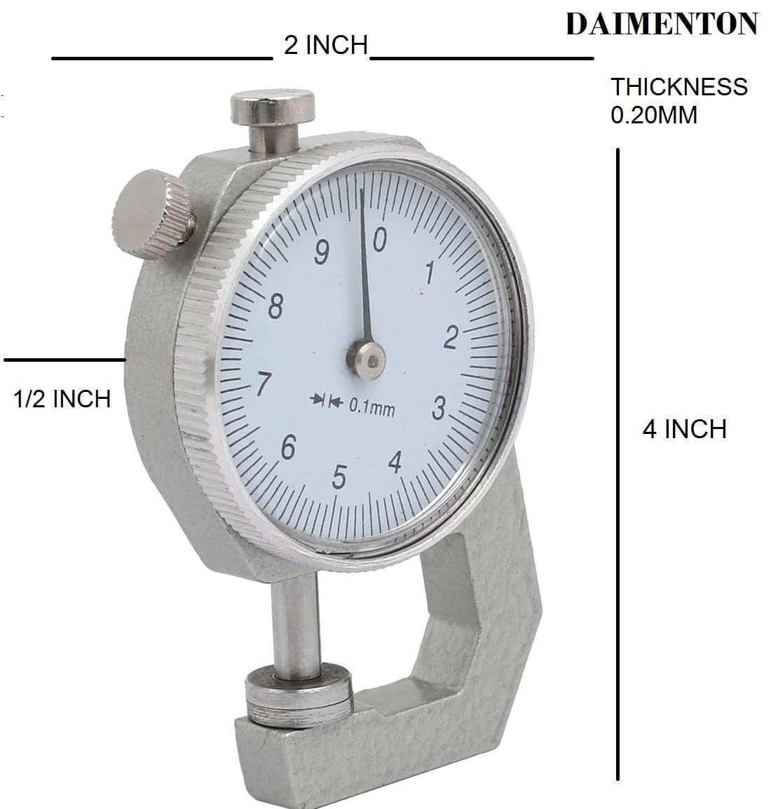 MAVOTANK precision dial pocket flat head thickness gauge,guage Measuring Tool,thickness gauge meter,thickness meter(0-20 mm) (Gauge Meter)