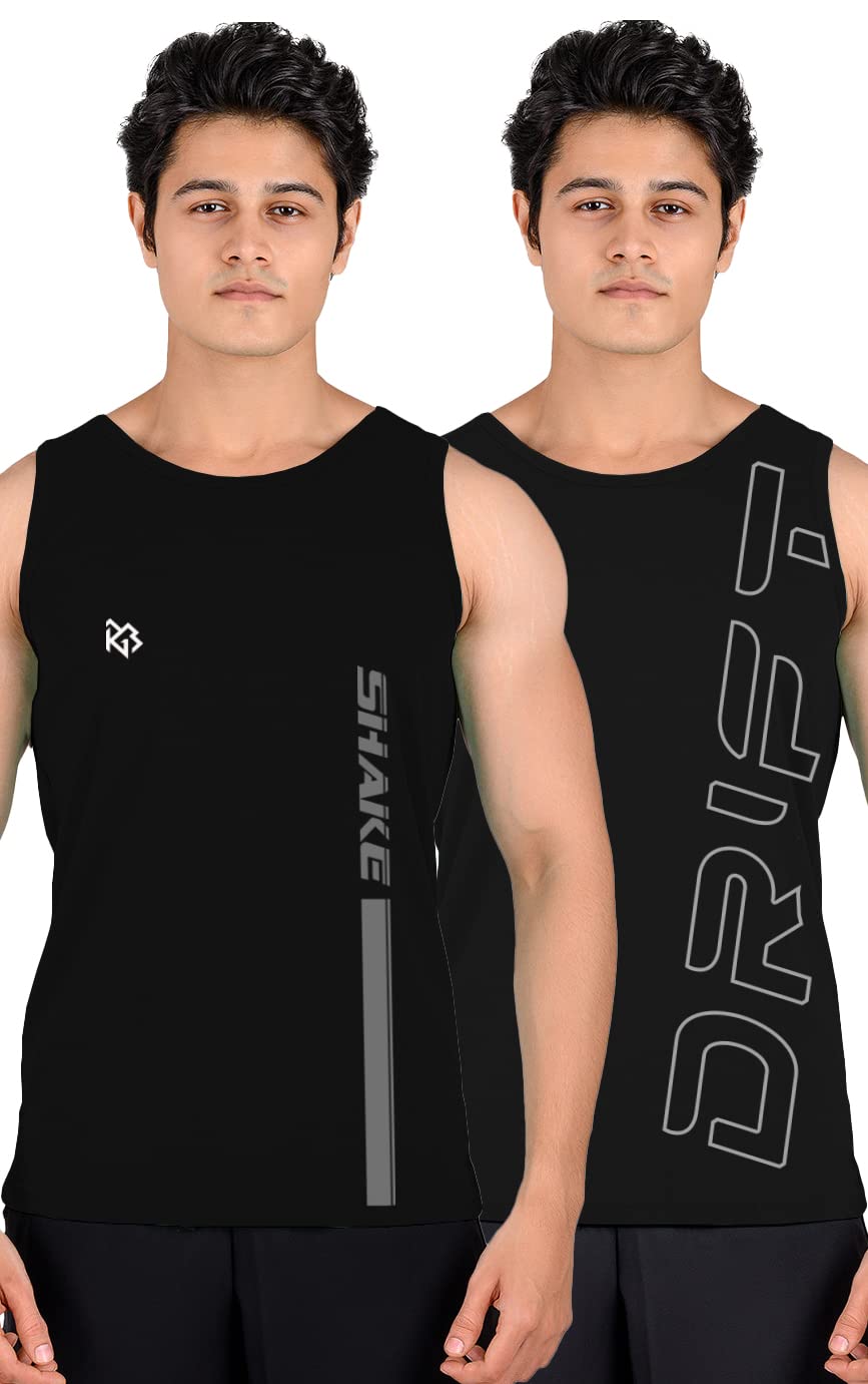 3colors 3Colours RGB Men's Active Wear Sleeveless Tank top, Gym Vest, Leisure wear -Shake Drift Combo-picture-33