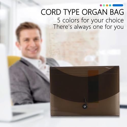 Miniatura 2 de Cloudia Organizador de archivos expandible de 6 bolsillos, carpetas de archivos expandibles de plástico con bolsillos e inserciones de pestañas