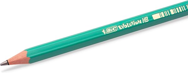 BIC Evolution Original HB, lápices con mina irrompible, agarre firme, color gris, paquete de 12 unidades - 2