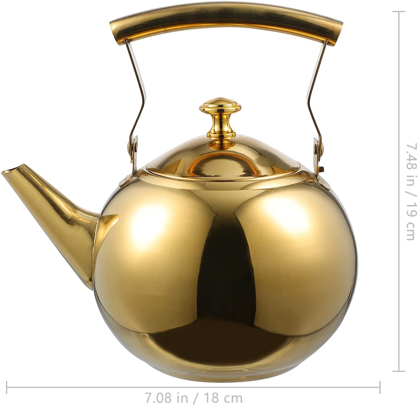 Amosfun 1Pc Stainless Steel Tea Pot with Built Filter Induction Cooker Compatible Kettle Ergonomic Handle for Stylish Design for Home Tea Brewing