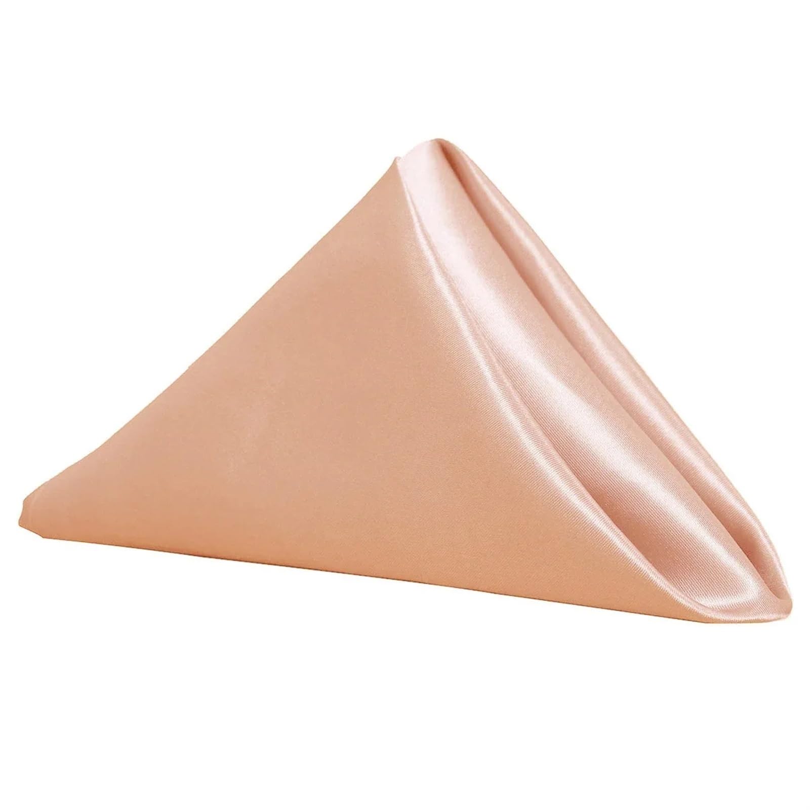 Servilletas de Tela, Servilletas de Mesa cuadradas satén 20x20 Pulgadas Multicolor 10 Piezas(Peach)