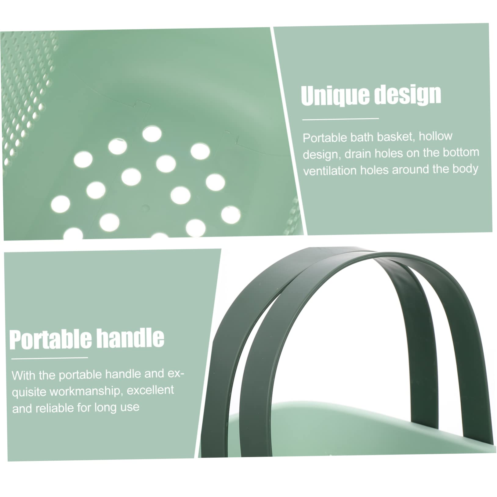 FOMIYES Cesta Portátiles Baño Diseño Hueco de Gran Capacidad y Asas Ligera Organizar para Productos de Limpieza en Cocina Dormitorio y Ducha