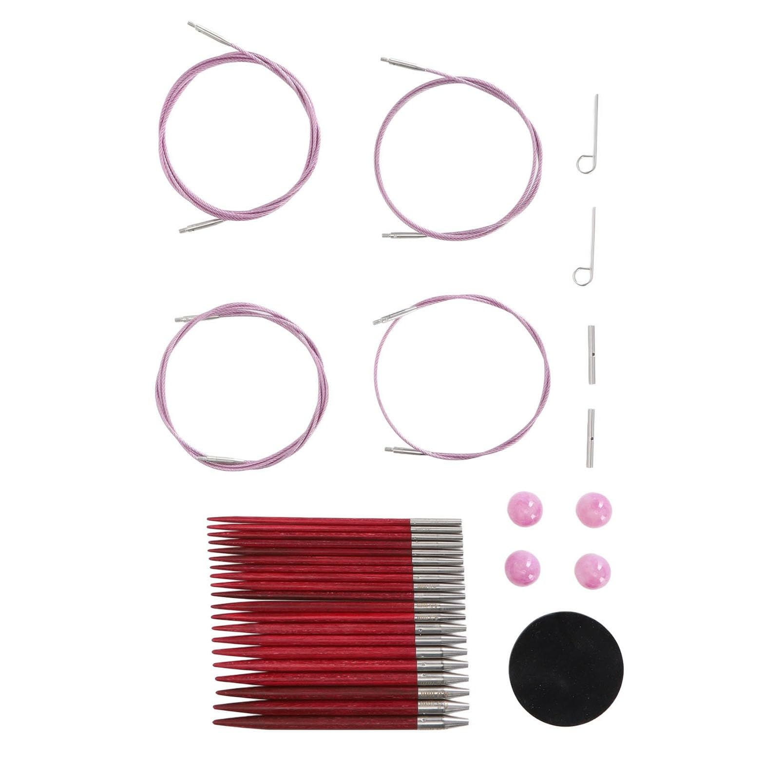 Kadimendium Juego de Agujas de Tejer Circulares Intercambiables, Cómodo y Fácil Crochet para Principiantes, 20 Piezas