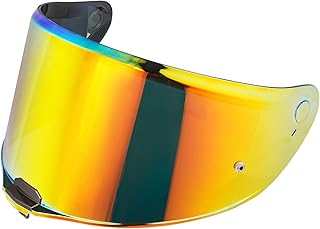 VCOROS Visera para Casco Integral,Visera Casco para FF811,Visera de Lente para Casco Protección Contra Viento,Accesorios para Cascos de Moto (Cromo Rojo)