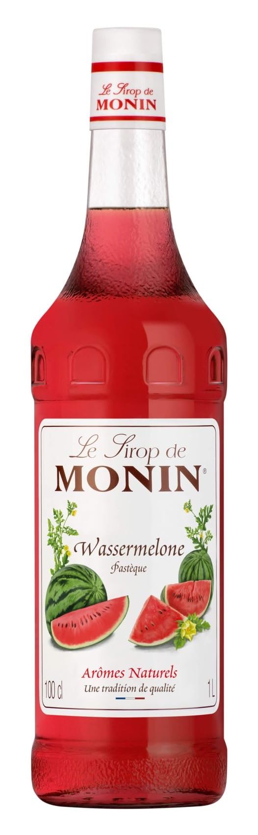 Monin Sirup Wassermelone (1 x 1,0l) - Erfrischende Note für Cocktails - Desserts und Limonaden - natürlicher Geschmack - Vegan
