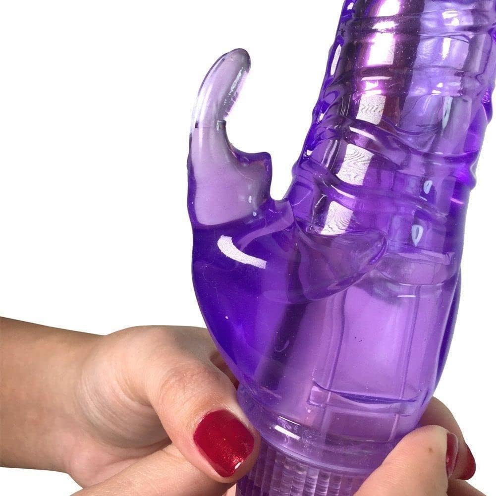 Rabbit Vibrator - Dual-Stimulation Sex Toy - Clit & G-Spot Vibe - Blended Orgasms - Multi-Speed Vibrations - Women - Realistic Penis Shape - 8.5" Length, 1.65" Shaft Diameter - Pink
