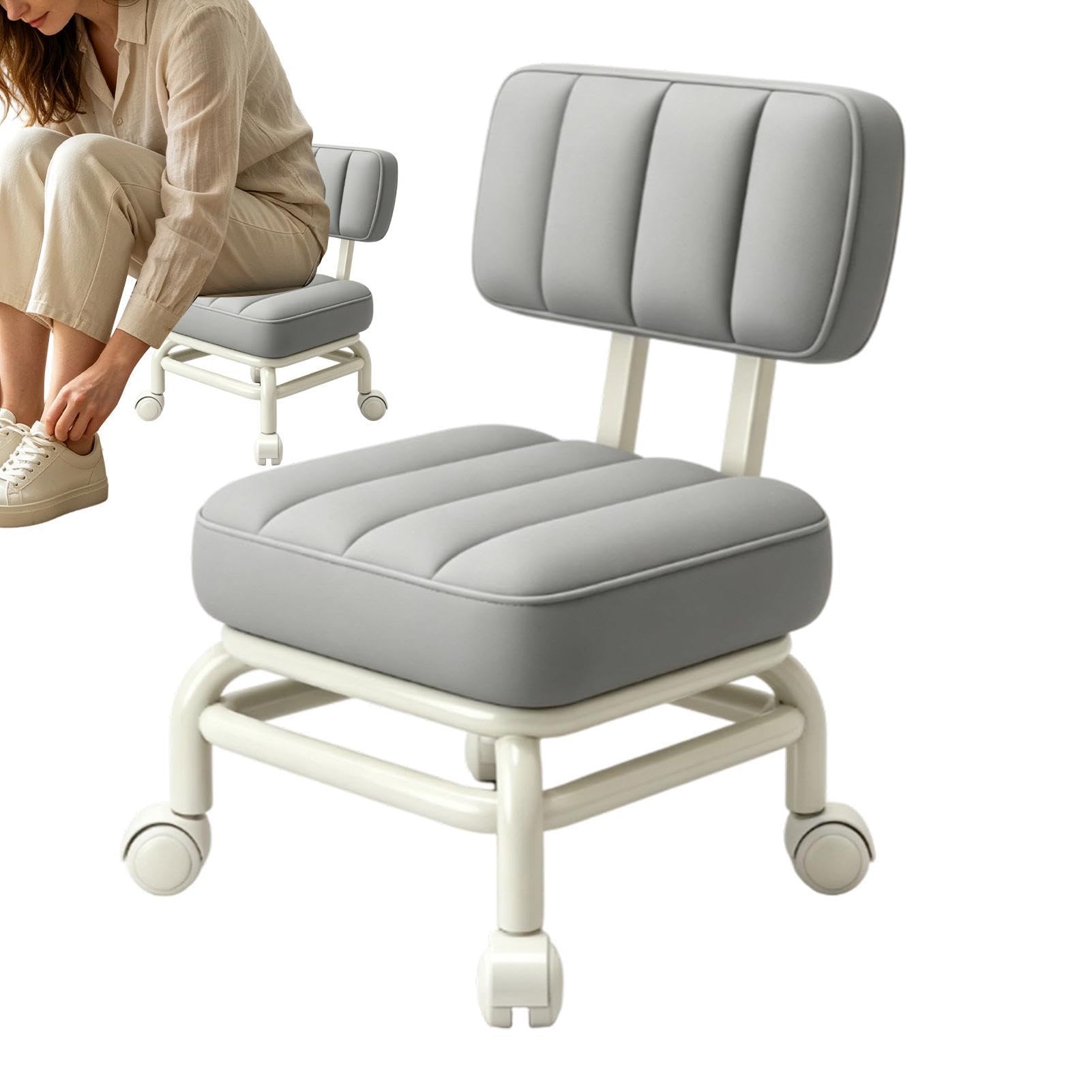Sgabello con ruote, impermeabile, girevole a 360 gradi, con spessore