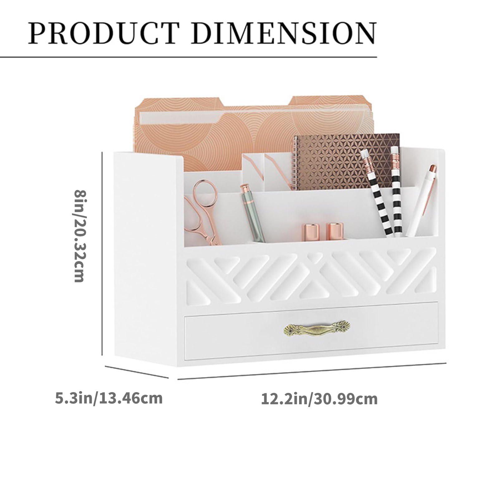 Robuste Schreibtisch Organizer aus Holz mit Schublade, tragbar für die ordentliche Anordnung von Akten, Briefen und Wohnaccessoires Schreibtisch Organizer aus Holz