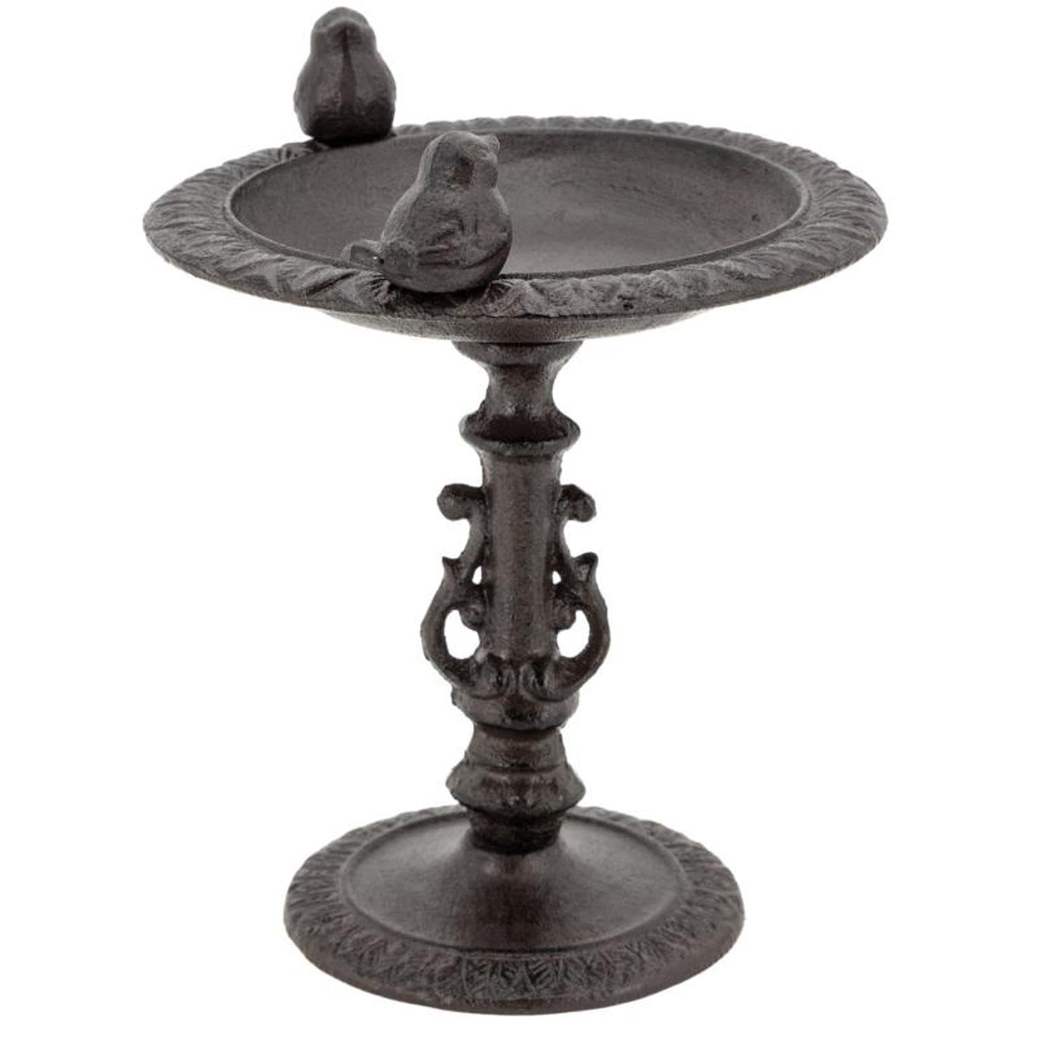 Mangeoire à oiseaux en fonte Aubry Gaspard aux finitions antiques d'art