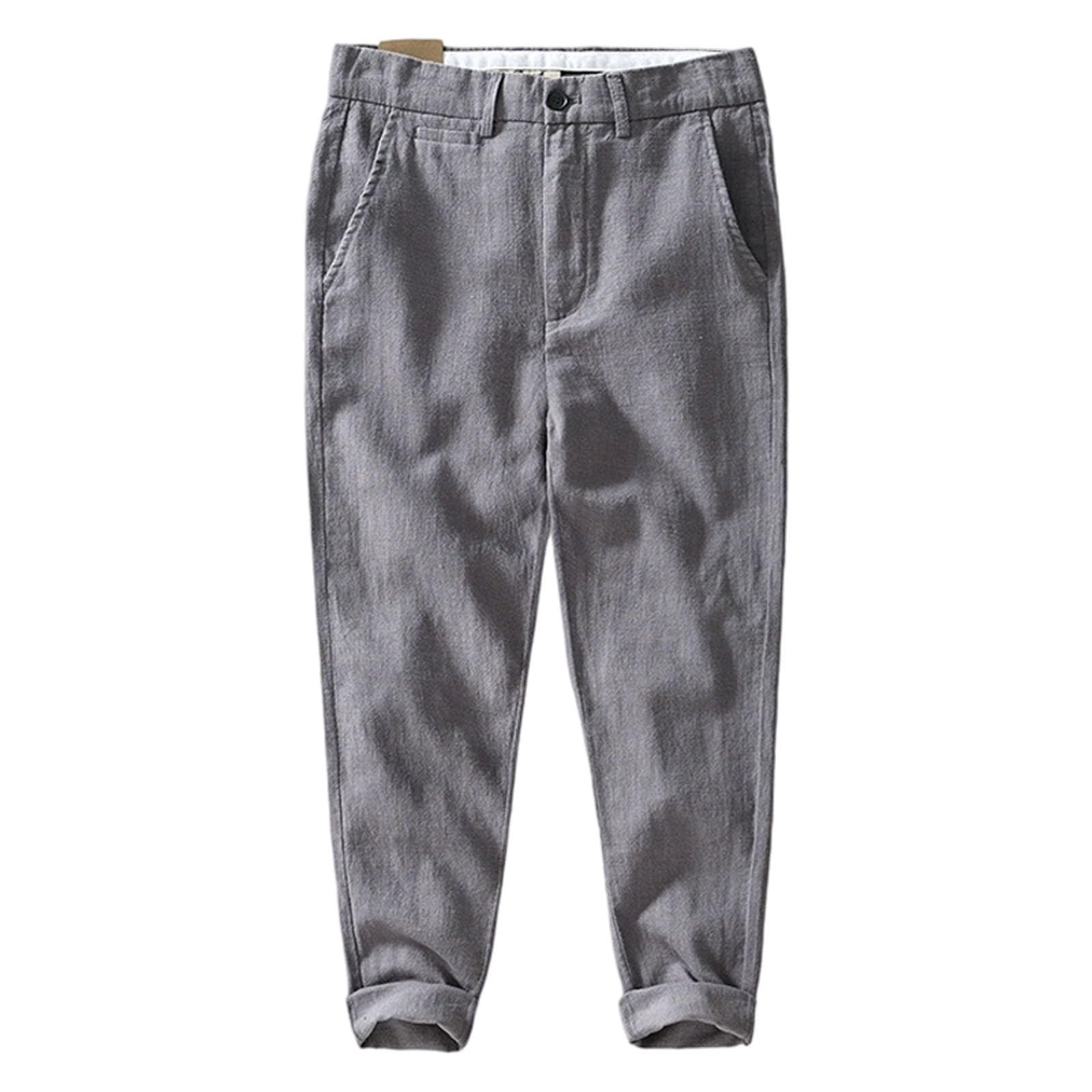 Pantalones De Verano Mujer Deporte, Pantalones Vaqueros Mujer Verano, Casuales Lino Transpirables Corte Relajado Pierna Recta Cintura EláStica CóModos Pantalón Deportivo Pantalon Pirata Pantalon