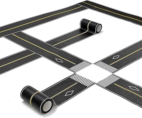 Cinta de carretera para niños, autos de juguete, 2 rollos de 4 pulgadas x 33 pies, decoración de dormitorio para niños, pista de carreras que se