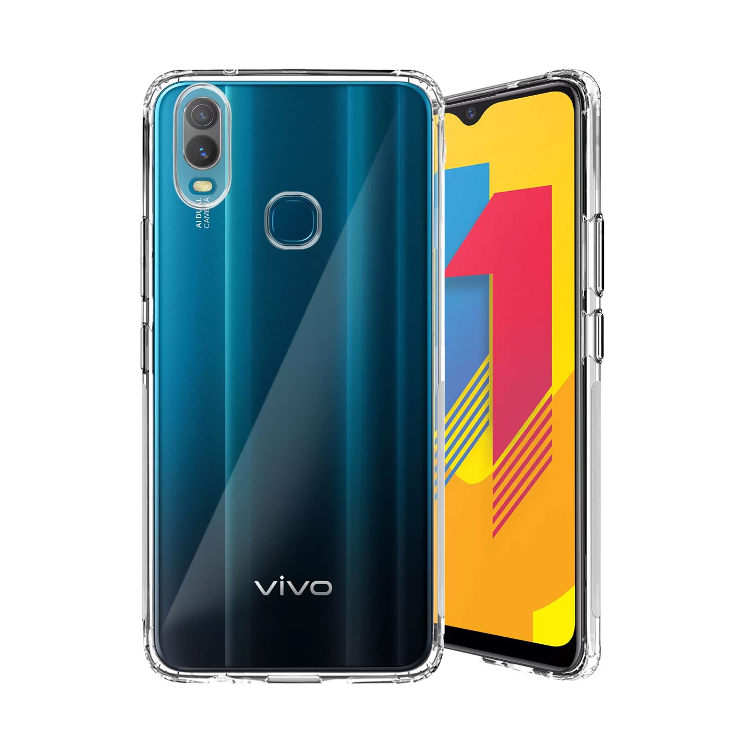 Amazon Brand - Solimo Silicone, Thermoplastic Polyurethane Anti Dust Plug Mobile Cover Soft & Flexible Back Cover for Vivo Y11 2019, Clear (B08XXS37GC) Amazon Price History, Amazon Price Tracker