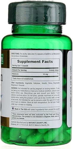 Miniatura 2 de De la Naturaleza Bounty máxima fuerza Melatonina 10mg cápsulas 60-Count 4unidades