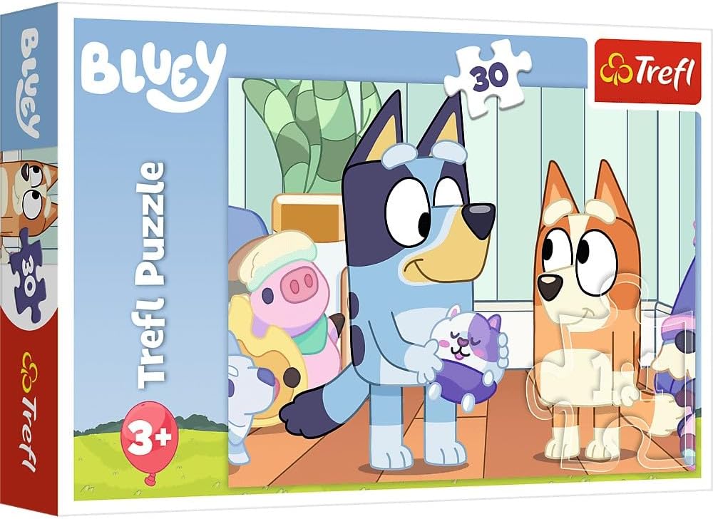 Trefl Bluey, Always Fun with Bluey - 30 Piece Puzzle - Colourful Cartoon Character Puzzle, Creative Entertainment, Fun for Children Aged 3+