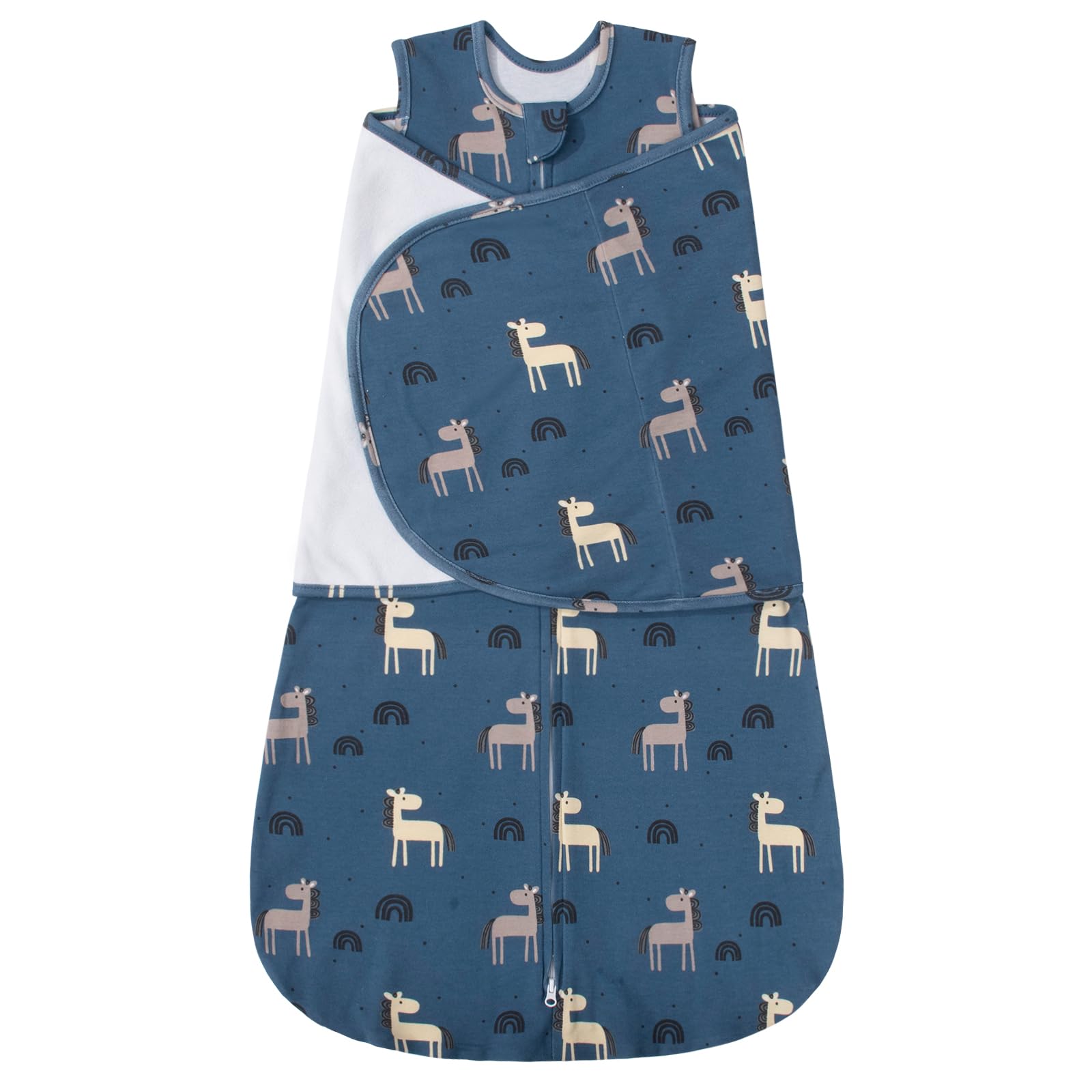 Baby Swaddle Sleep Sack, 1.0 Tog Transitional Swaddle for Newborns 3-6 6-9 6-12 Months, 100% Cotton Baby Wearable Blanket with Swaddles Wrap for Boy Girl-image-27