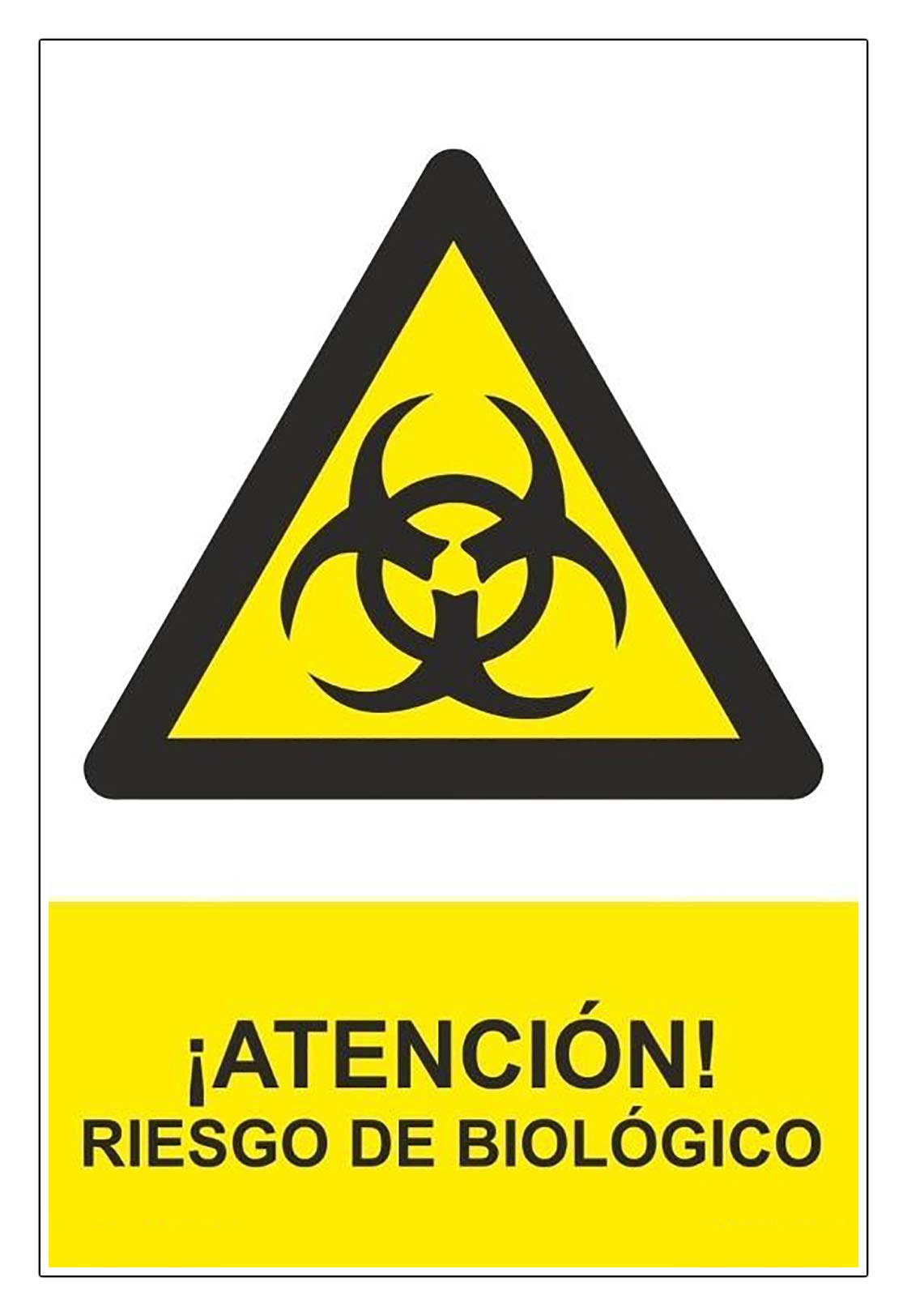Normaluz RD30017 – Sign Attention! Biological Risk PVC Glasspack 0.7 mm 21 x 30 cm