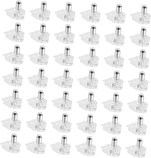 OSALADI 120pcs Transparent Partition Nail Shelf Peg Pin Supports Shelfs Shelf Pegs Shelving Brackets Metal Shelf Metal Cabinets Shelf Pin Support Shelf Brackets Pegs Shelf Support Iron