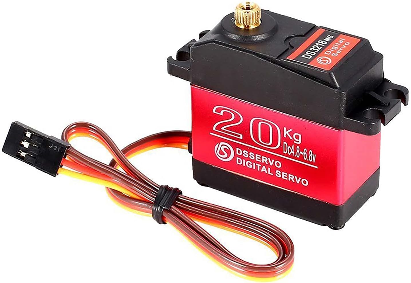 DSSERVO DS3218MG 20kg Metal Gear Digital Steering Servo for RC Baja Car y Truck Boat Airplane Helicopter (Multicolor) -Layfoo