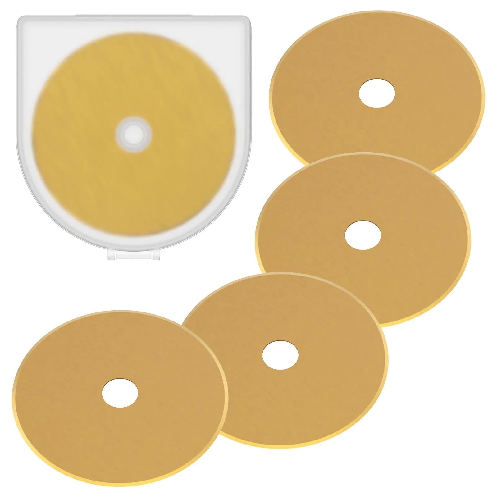 Rollschneiderklingen, 10 Stück, 60 mm, Rotationsschneider-Klingen aus Stahl, Mehrzweck-Schneide-Ersatz für Quilten, Nähen