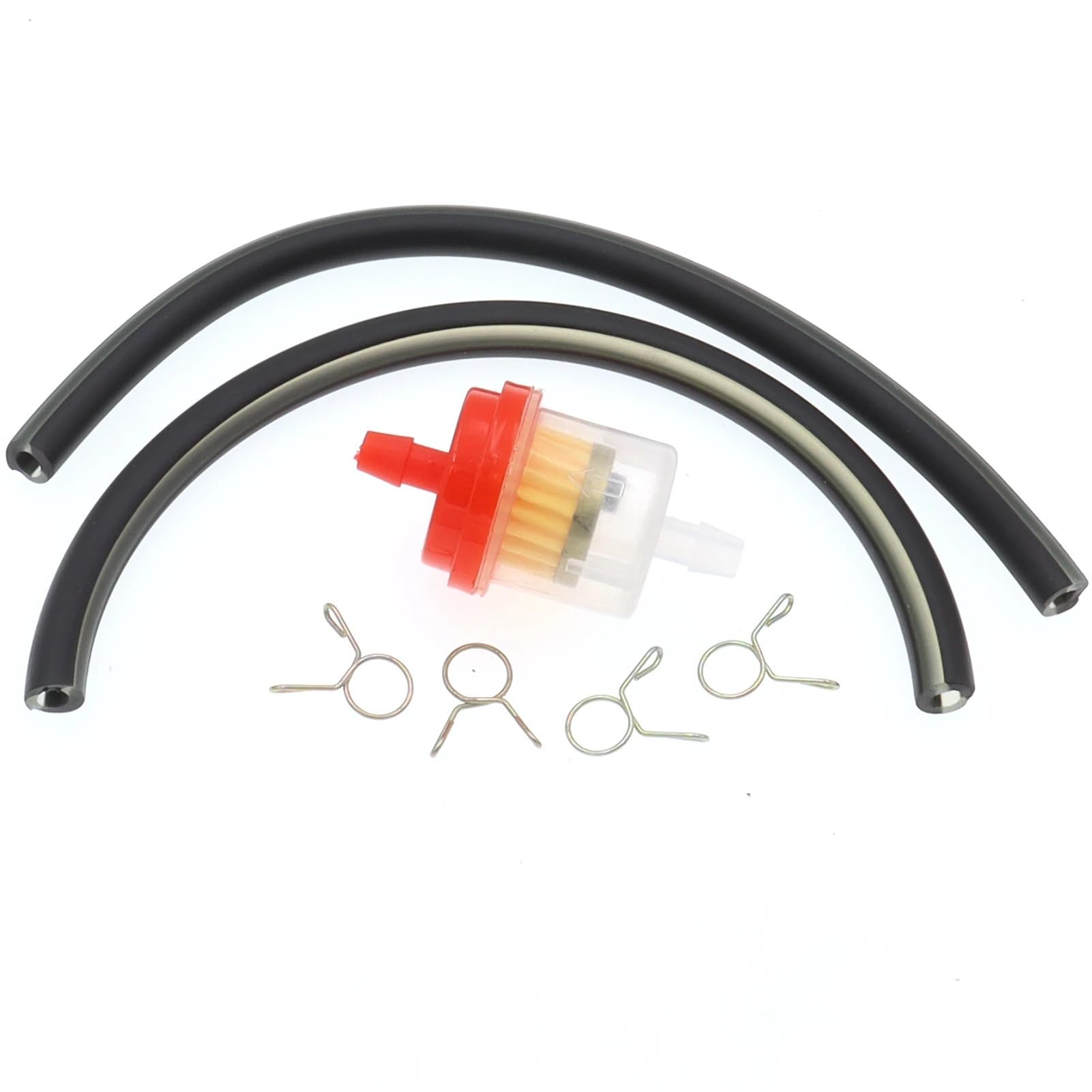 Motorcycle Parts 6mm Fuel Petrol Inline Gas Hose Pipe with Clips for 2 Stroke Mini Moto Dirt Bike ATV Quad(Red)