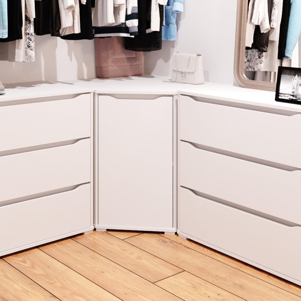 Vicco Kommode Ruben, Weiß, 78 x 76.6 cm, zur Aufbewahrung von Kleidung und Textilien geeignet