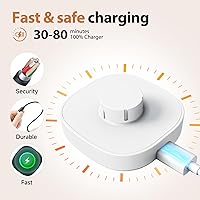 Vista 2 de Compatible con cargador Oura Ring 4, base de carga rápida y cable USB-C, Oura Ring 4 imprescindibles para los usuarios (blanco, tamaño 11)