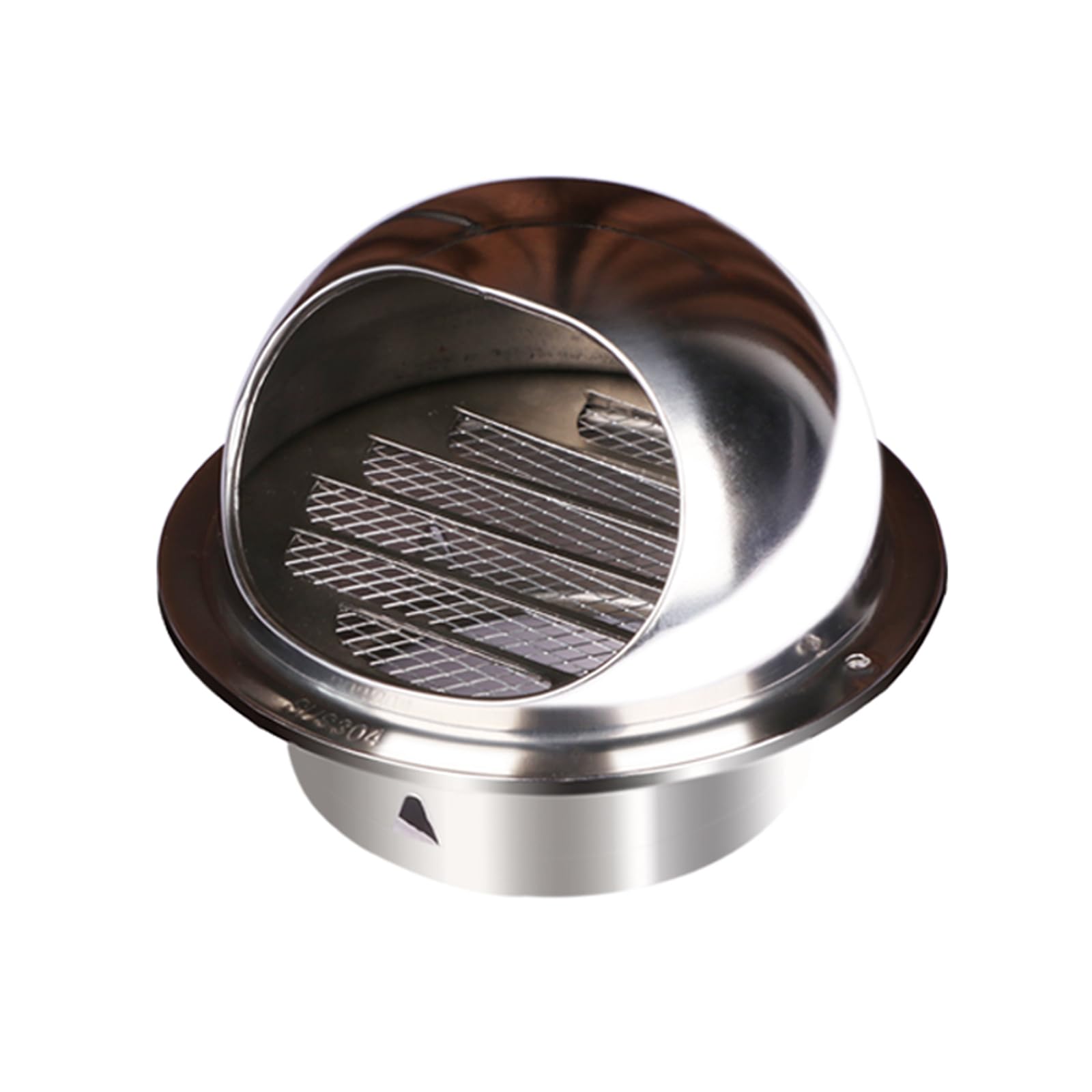OYSKGNCMW 304 Stainless Steel Chimney Cowl Cap,Exhaust Pipe Chimney Rain Cap,Pipe Rain Cover Protector Cap,Rain Louver Cap Windproof Cap,Exterior Weatherproof Covers,for 50-300mm Pipefit (80mm/3.1in)