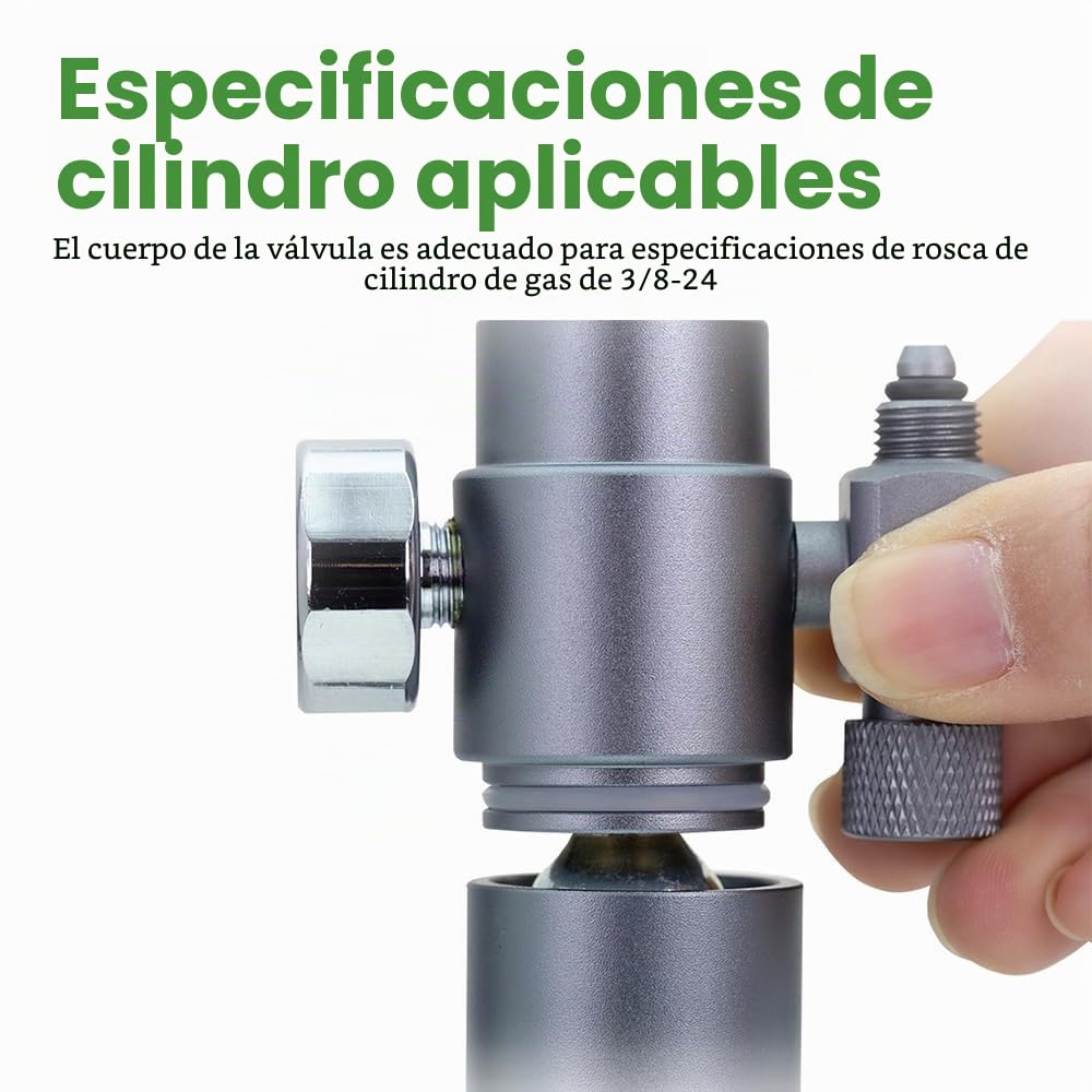 Sistema de CO2 para acuario, regulador de CO2 para mesa/pared y contador de burbujas de CO2 con válvula antirretorno, incluye manguera de aire de 1 m, compatible con conexiones roscadas de 3/8"