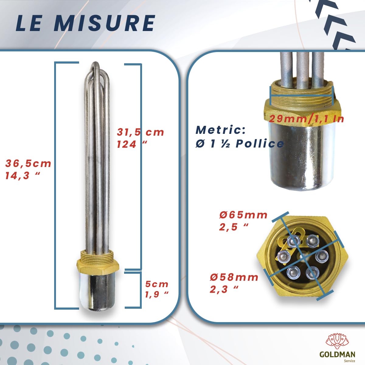 Scaldabagno Elettrico Portatile 2000W - Resistenza Ad Immersione In Acciaio Inox Per Camper, Campeggio E Viaggi - 230V - Foto 14