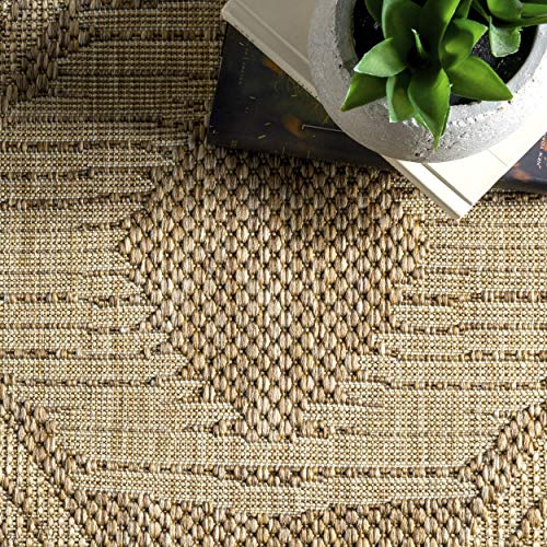 nuLOOM Ranya Tribal Indoor/Outdoor Area Rug, 5x8, Light Brown - Image 5