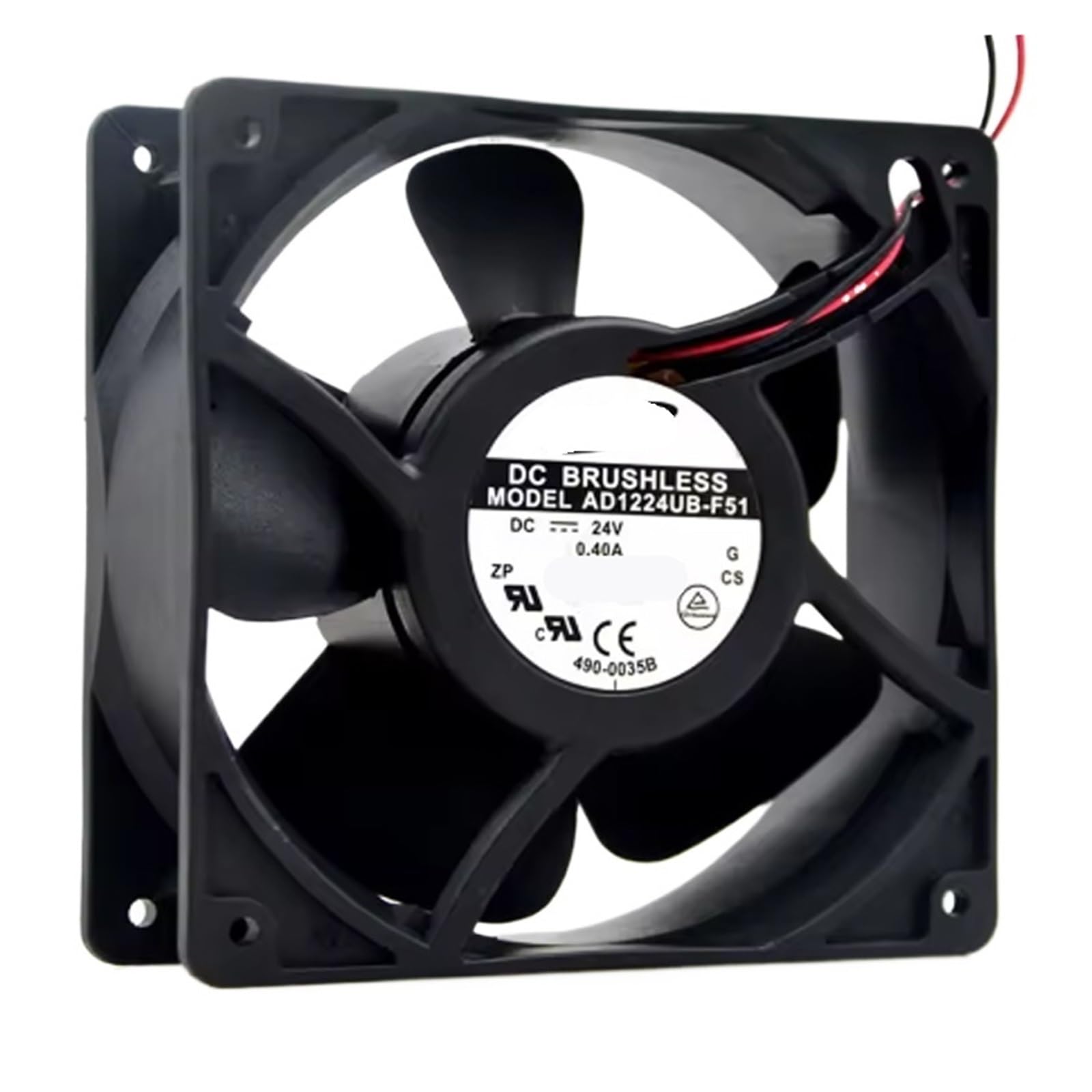 TSCFHGQI AD1224UB/HB-F51 24V 0.4A 9.6W 3200RPM 12cm 12038 120x120x38mm Double Ball Bearing Cooling Fan(AD1224UB-F51 2 wire)