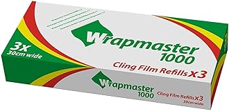 – We Can Source It Ltd - Wrapmaster 1000 Cling Film – 30cm x 100m, 3 Rolls – Premium Kitchen Wrap for Professional Catering, Food Preservation, and Freezing – Compatible with Wrapmaster Dispensers
