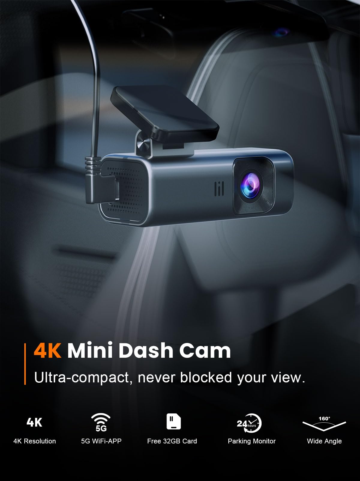 galphi 4K Dash Cam Front - Key Features