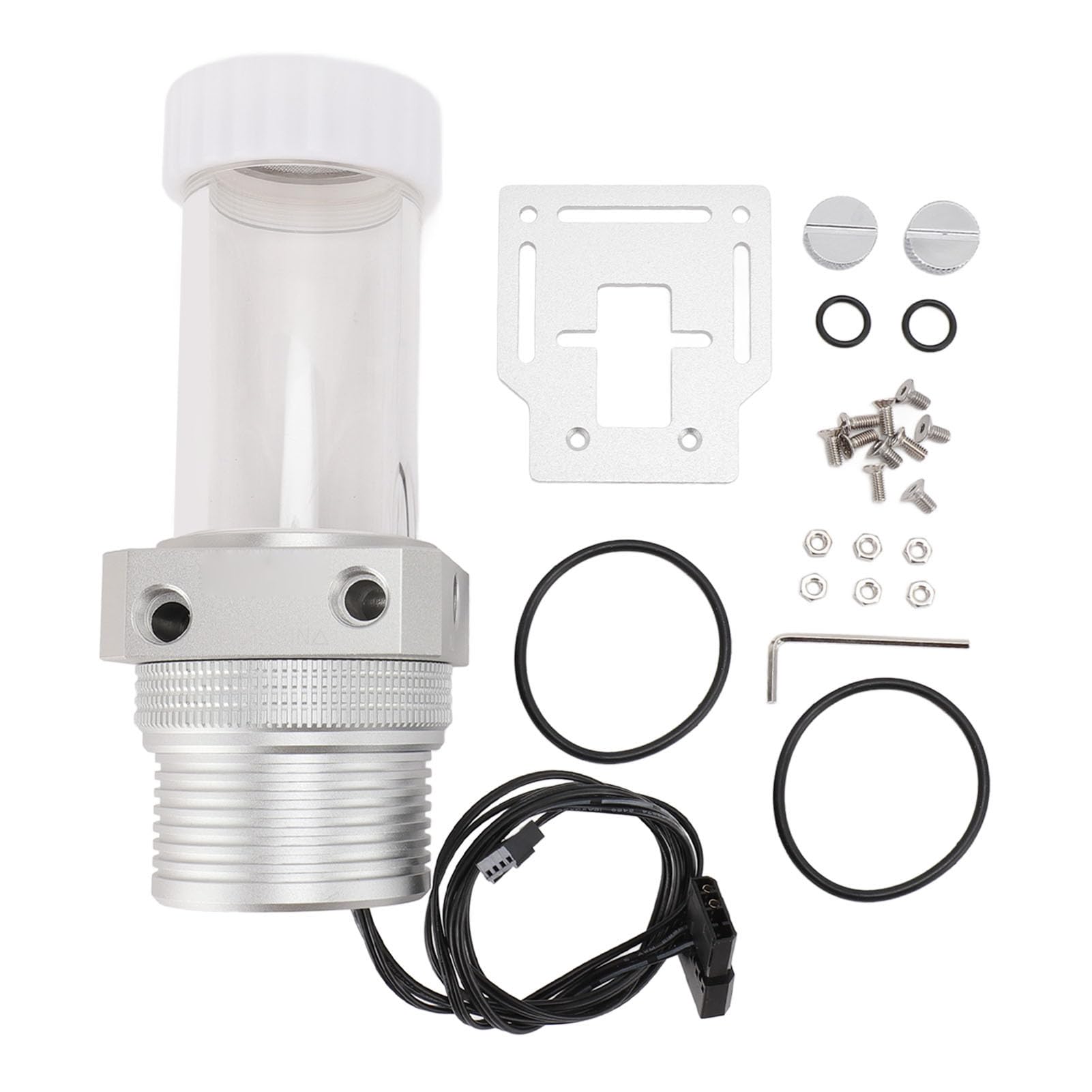 Pompa di Raffreddamento Ad Acqua per PC, Portata 1100 L/h Velocità 5900 Giri/min Controllo PWM Serbatoio Pompa D5 Combinato, Serbatoio per PC con Filettatura G1/4 Capacità di 200 Ml per di