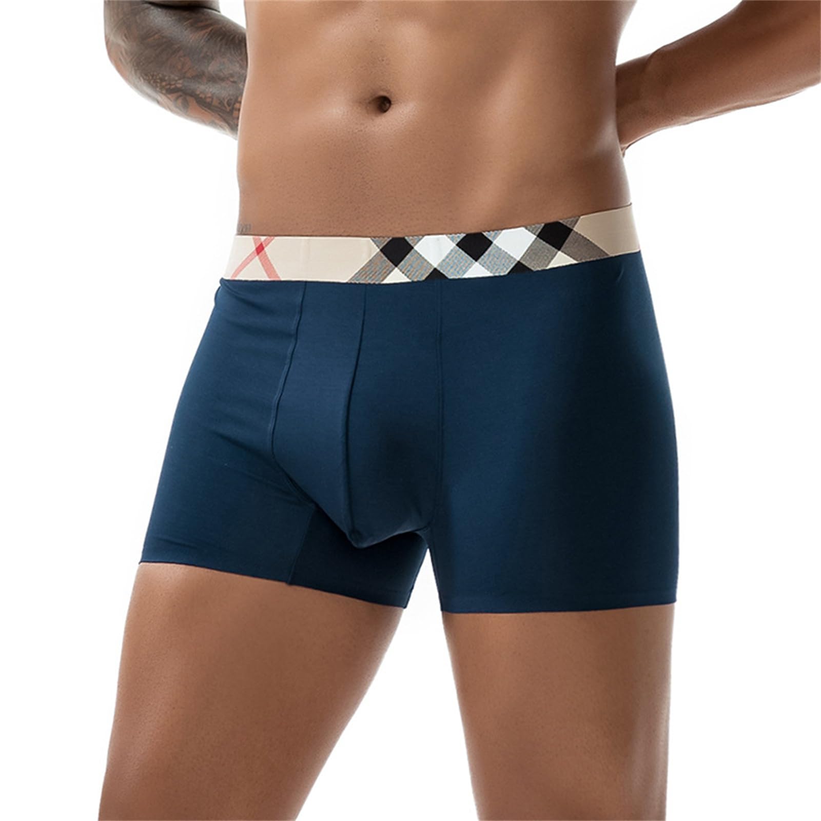 Boxer Uomo Pantaloncini da Boxer Traspiranti Senza Cuciture da Uomo Modal 50 Count Mid-Rise Boxer Shorts 3 Confezioni