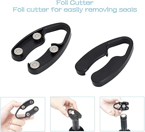 Miniatura 2 de Abrebotellas de vino eléctrico, abridor automático de vino, sacacorchos eléctrico recargable con aireador de vino, cortador de lámina, tapón de