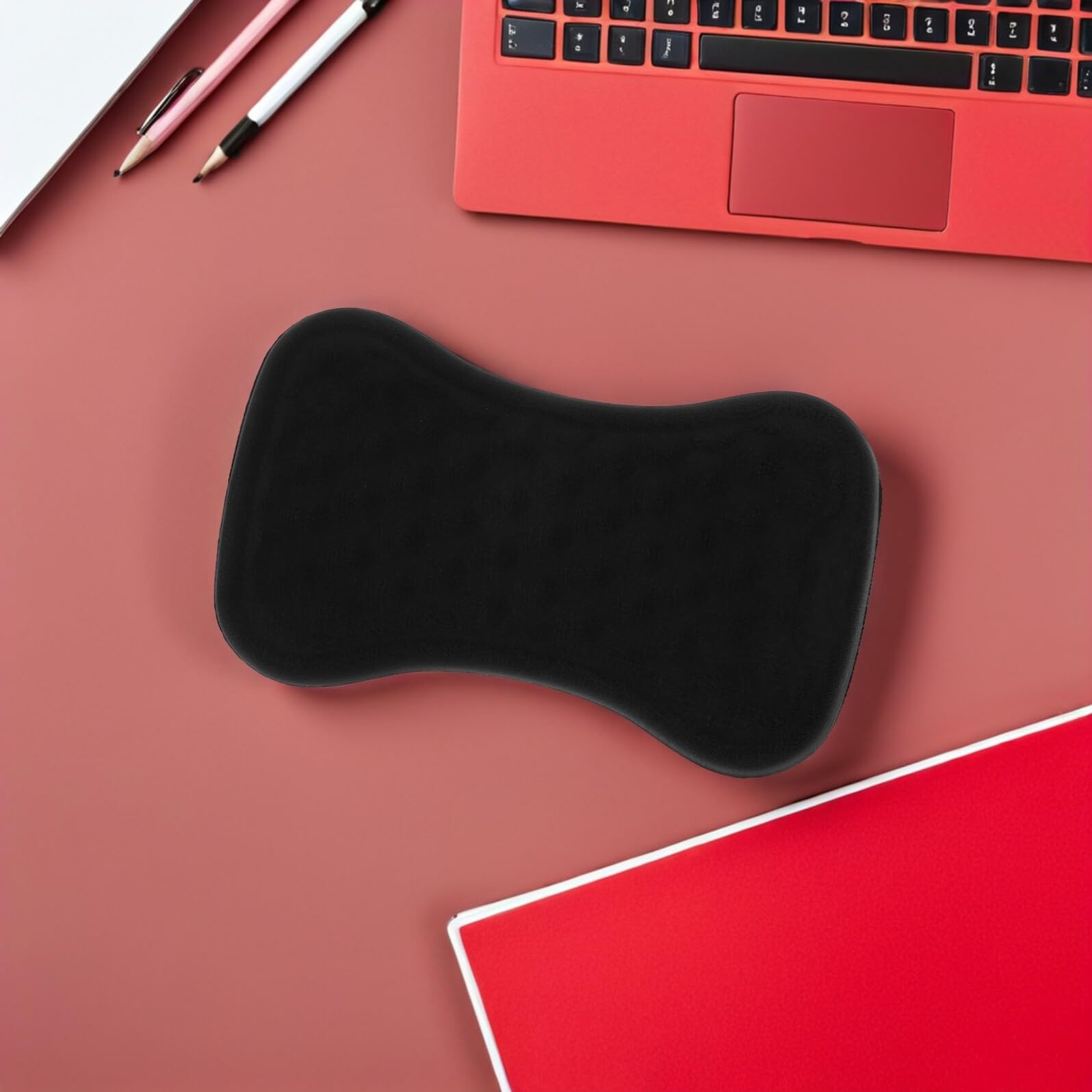 Supporto per Tastiera e Mouse 2 Pezzi Poggiapolsi Ergonomico in Memory Foam Cuscinetto da Polso Morbido per Ufficio e Gaming Poggiapolsi da Scrivania per Protezione Polsi e