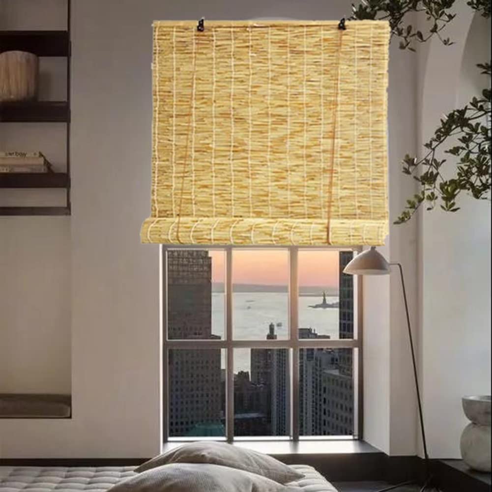 Naturalnego Roleta Bambusowa, Rolety Trzcinowe dla Patio i Ogrodu, Zasłona Drewniana z Lift, Prywatność i Przed Słońcem, łatwy Montaż (Size : WxH117x162cm(46x64inch))