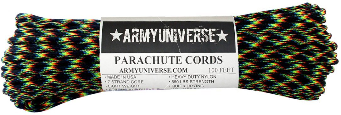 Army Universe Galaxy Nylon Paracord 550 lbs Type III 7 Strand USA Made Utility Cord 100 Feet