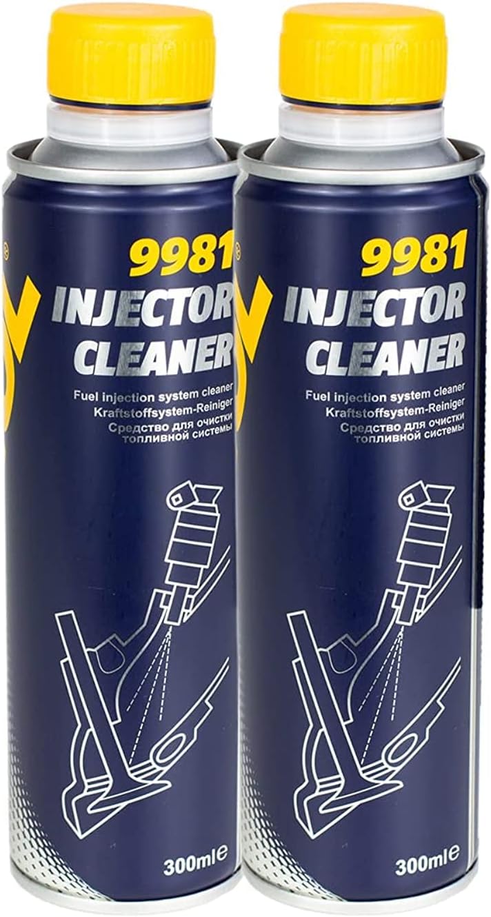 MANNOL 9981 Petrol Injector Cleaner 2 x 300ml, Gasoline Fuel Injection System Cleaner Additive, Fuel Injector & Valve Deposit Remover for Petrol Engines, Helps Smooth Idle & Acceleration