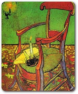 1art1 Vincent Van Gogh - La Sedia di Gauguin A Arles con Libri E Candela. 1888 Tappetino per Mouse (23 x 19cm)