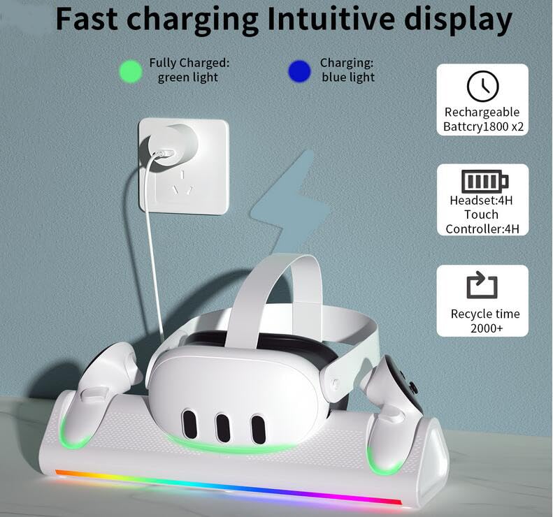 Amazon.co.jp: Meta Quest 3 対応 充電器 充電ドック マグネット充電