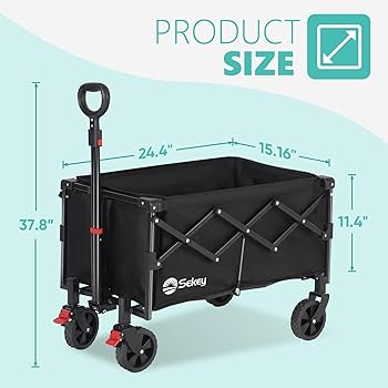Amazon.com: Sekey Collapsible Wagon Cart Foldable with