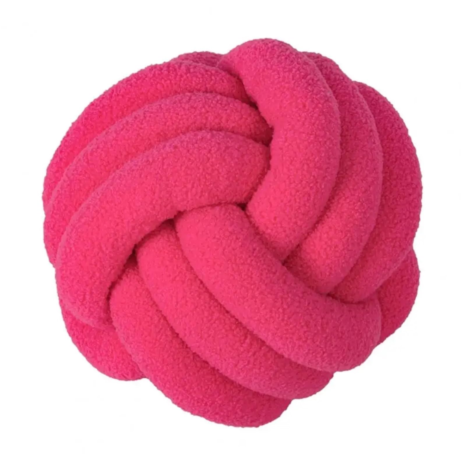 GIYXHU Art Decor Christmas Knot Pillows Ball Round Cushion Soft Handmade Knotted Pillow Plush Home For Bed for Couch(Dark Pink)