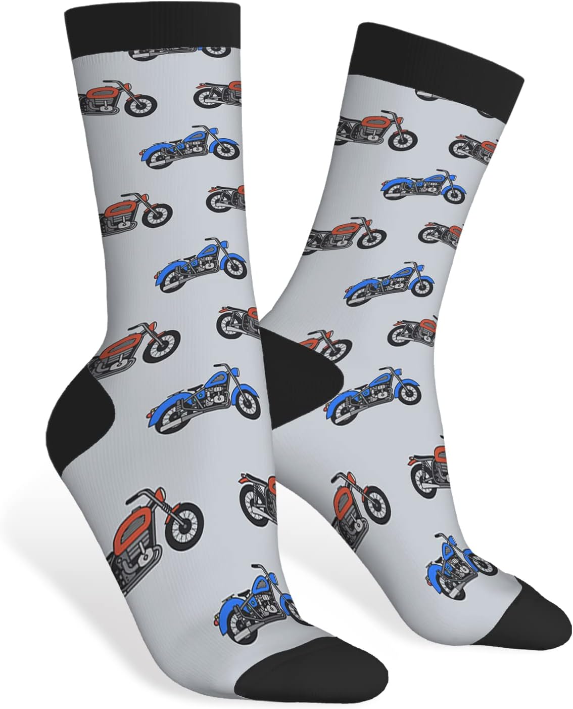 AOYEGO Cute Dogs Funny Socks Cartoon Parisian Dachshund Novelty Casual Crew Socks Contrast Color Design for Women Men Gift