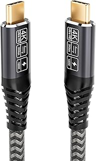 كابل شحن سريع USB نوع سي إلى USB سي بقوة 100 وات، نقل بيانات بسرعة 20 جيجابايت في الثانية، فيديو بدقة 4K عند تردد 60 هرتز، كابل USB 3.2 الجيل الثاني من نوع سي من هوتوتوكي