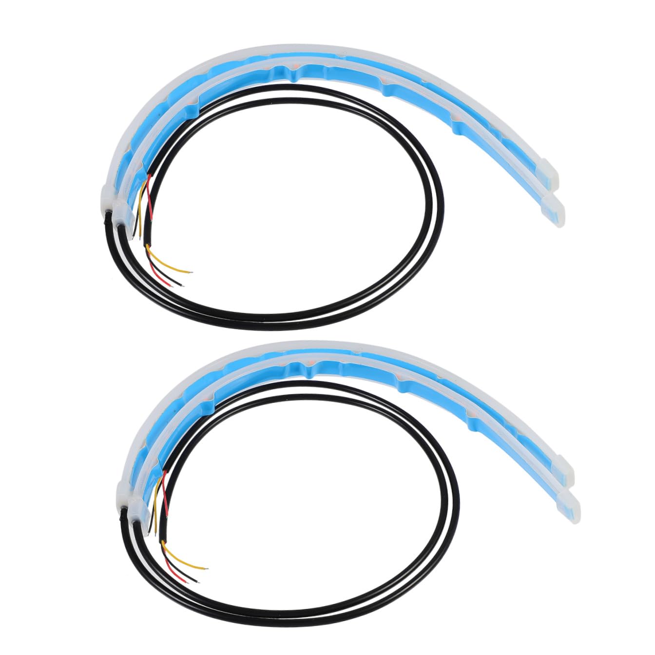 iplusmile 10 Pezzi Corsa Diurna Flessibile Barra Luminosa a Led Faro Dell'auto Striscia Faro a Led Guidato Adesivi Con Strass Luce Di Marcia Diurna Automatica Fari a Bianca Epossidico