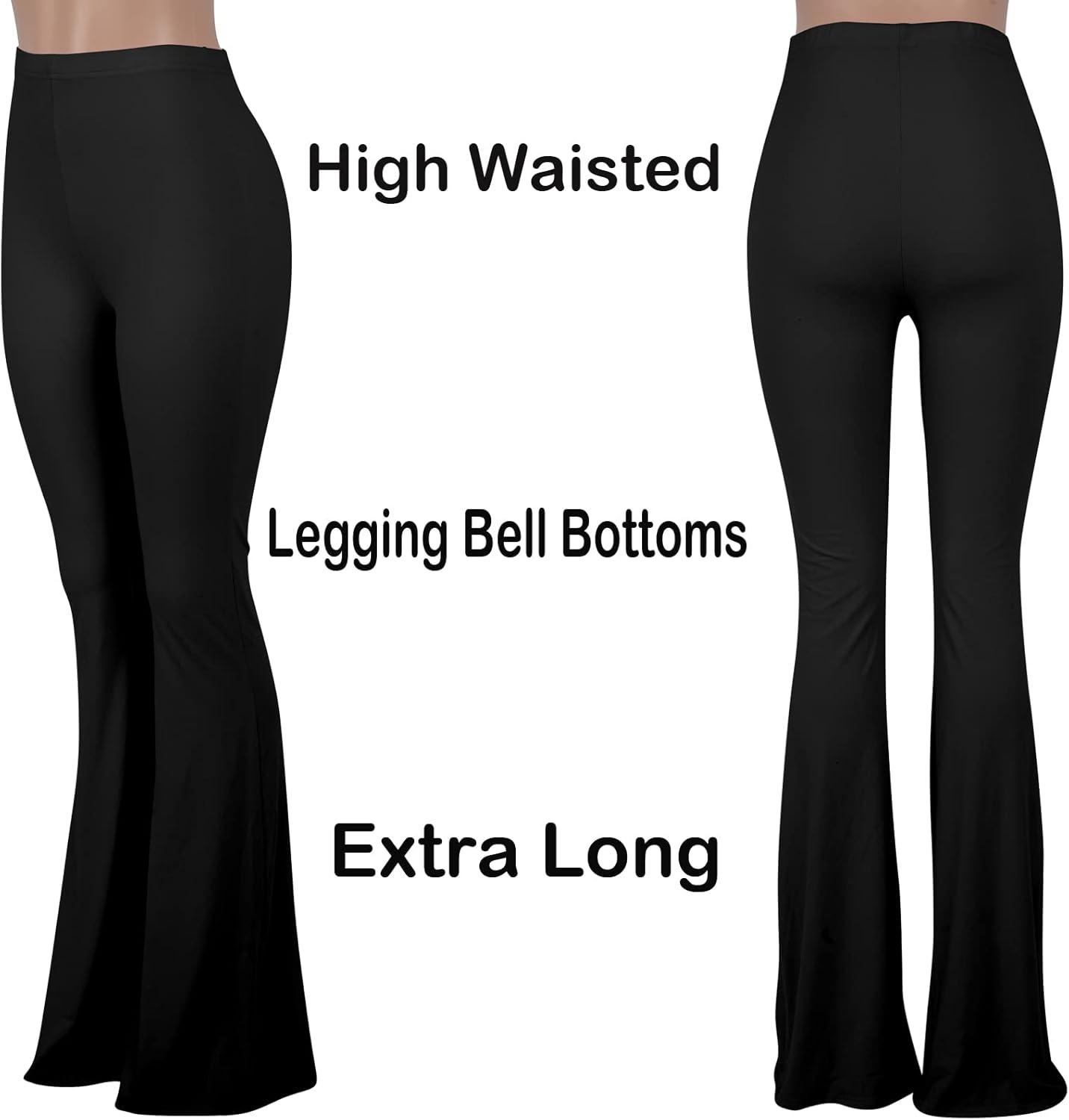 Leggings Donna In Cotone Elasticizzato - Taglia L/XL (Nero O Blu - Foto 3